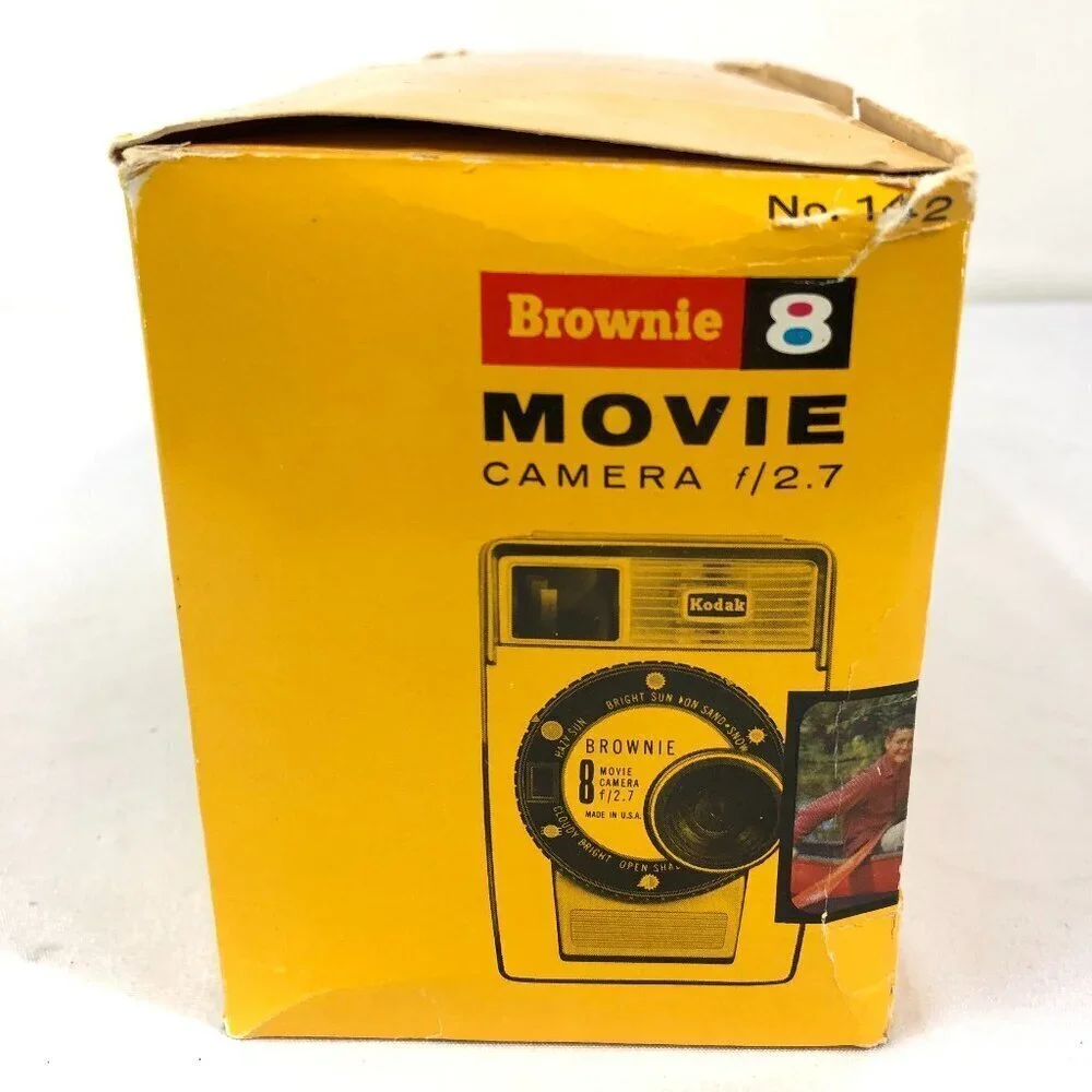 Vintage Kodak Brownie 8 mm f/2.7 Movie Camera In Box With Manual